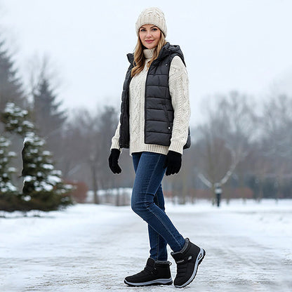 Bequeme wasserdichte Winter-Wanderschuhe zum Hineinschlüpfen