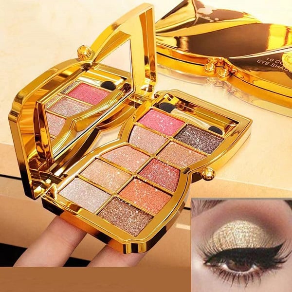 ShimmerGlam™ | 10 Farben Sparkle Shimmer Lidschatten-Palette