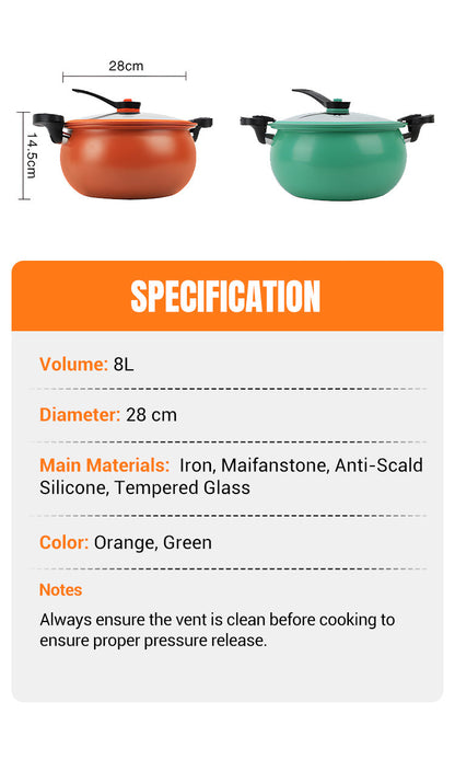 McRib™ Stone Mikro-Druckkochtopf - Kochgeschirr mit großer Kapazität