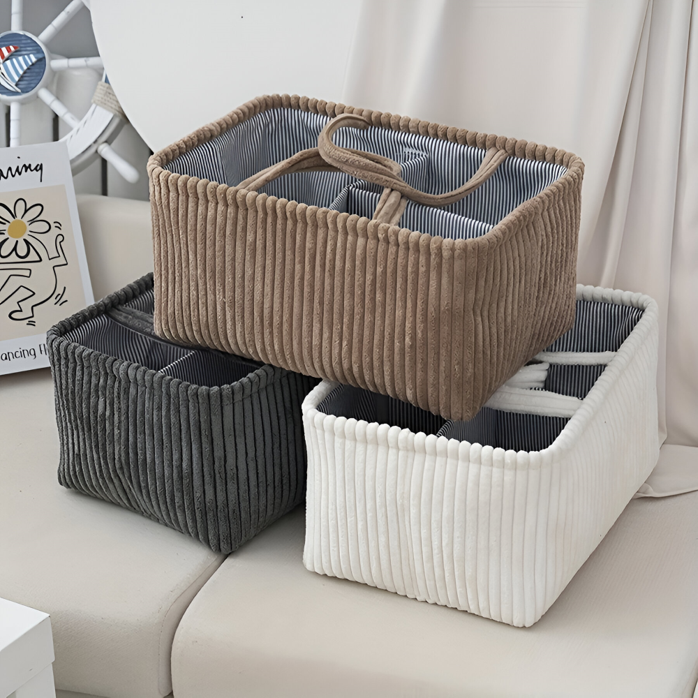 StorEase™ - Polyester Aufbewahrungskorb mit Fächern