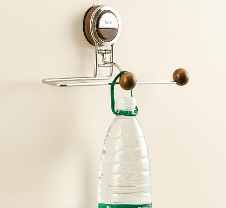 Eleganter, bohrfreier Küchenrollenhalter mit Saugnapf-Organizer