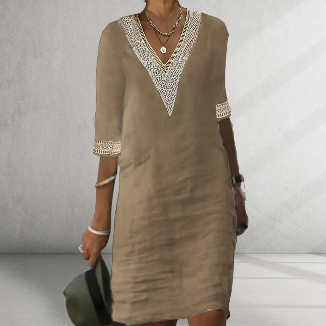 Novirea™ | Sommerkleid aus Baumwolle und Leinen