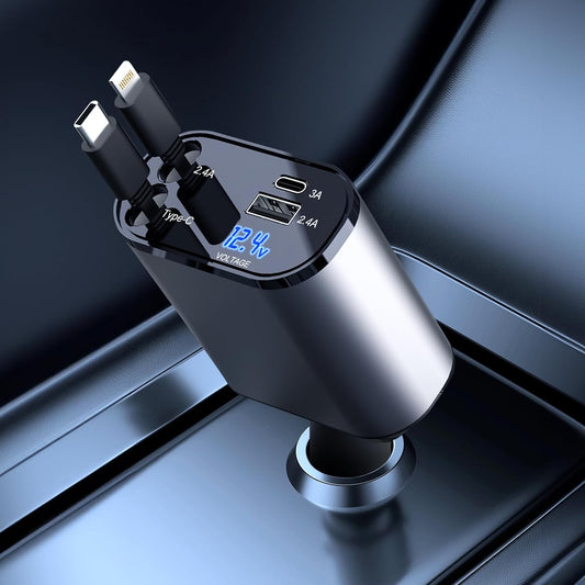 4-in-1 Auto-Ladegerät Organizer und Schnelllade-Hub