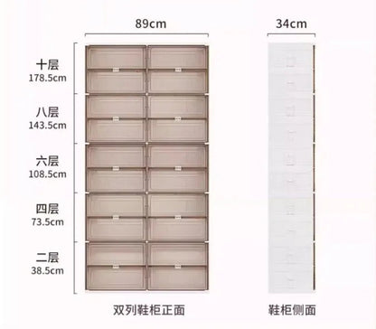 Platzsparender Schuhorganizer stapelbares Regal