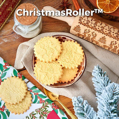 ChristmasRoller™ - Festlicher Nudelholz für Weihnachtsplätzchen