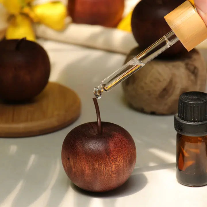 AromaApple™ - Handgefertigtes Ätherisches-Öl-Diffusor-Set aus Holz