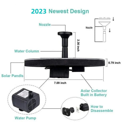 SunLuxe - Solarbetriebener Sofortbrunnen für mühelose Gartenoase