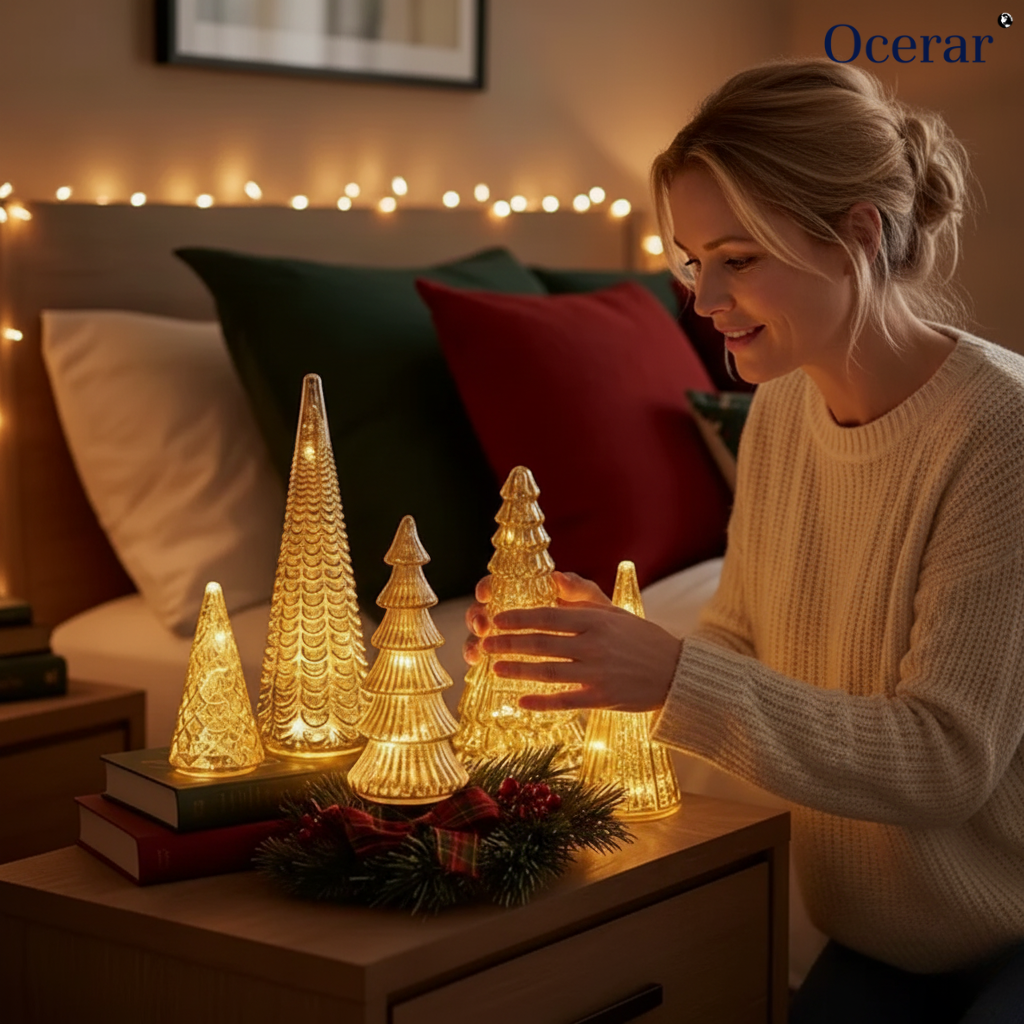 LumiTree™ - Beleuchtetes Harz-Dekobaum-Set