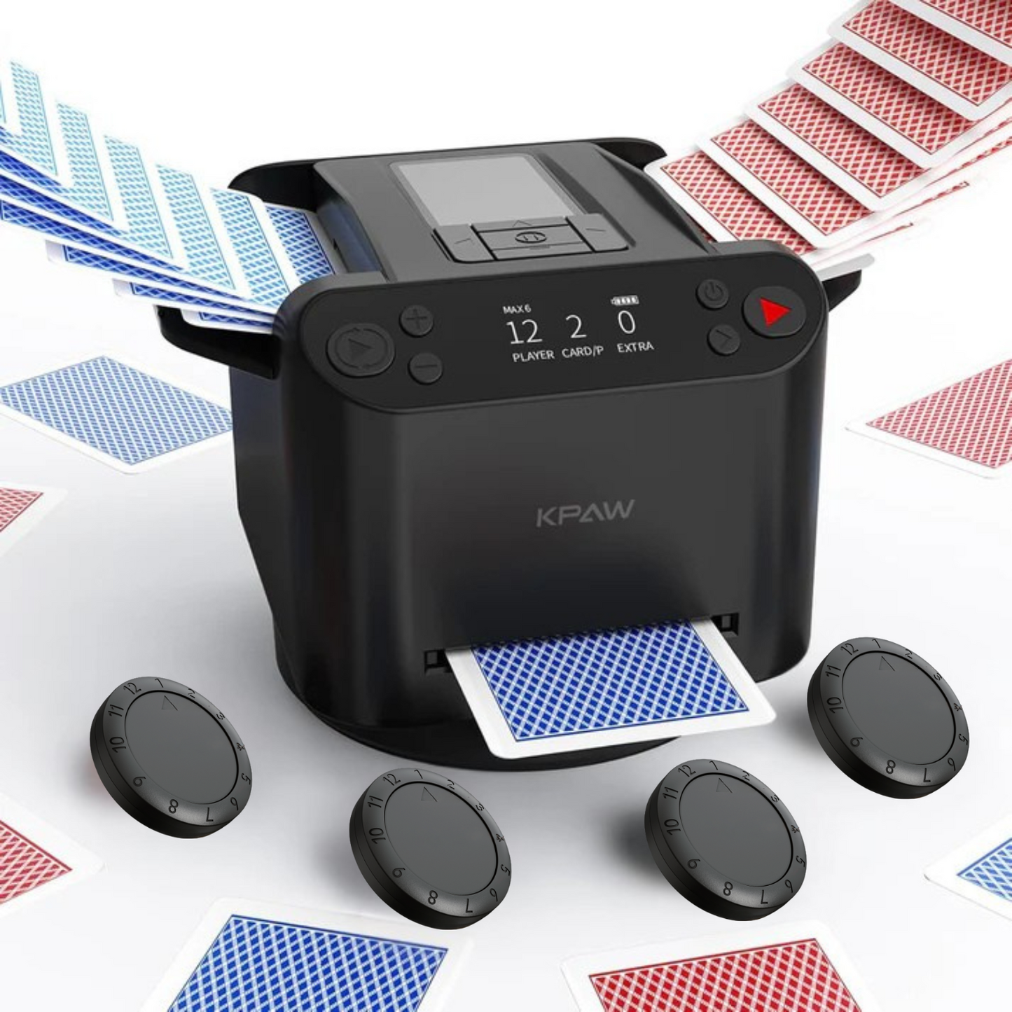 Klassisches Holztablett für Kartengeber