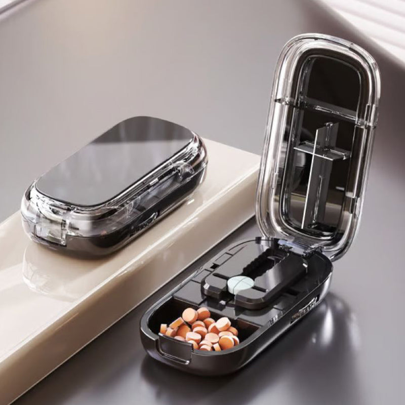 Kompakter sicherer Pillenteiler für einfache Medikamentenverwaltung