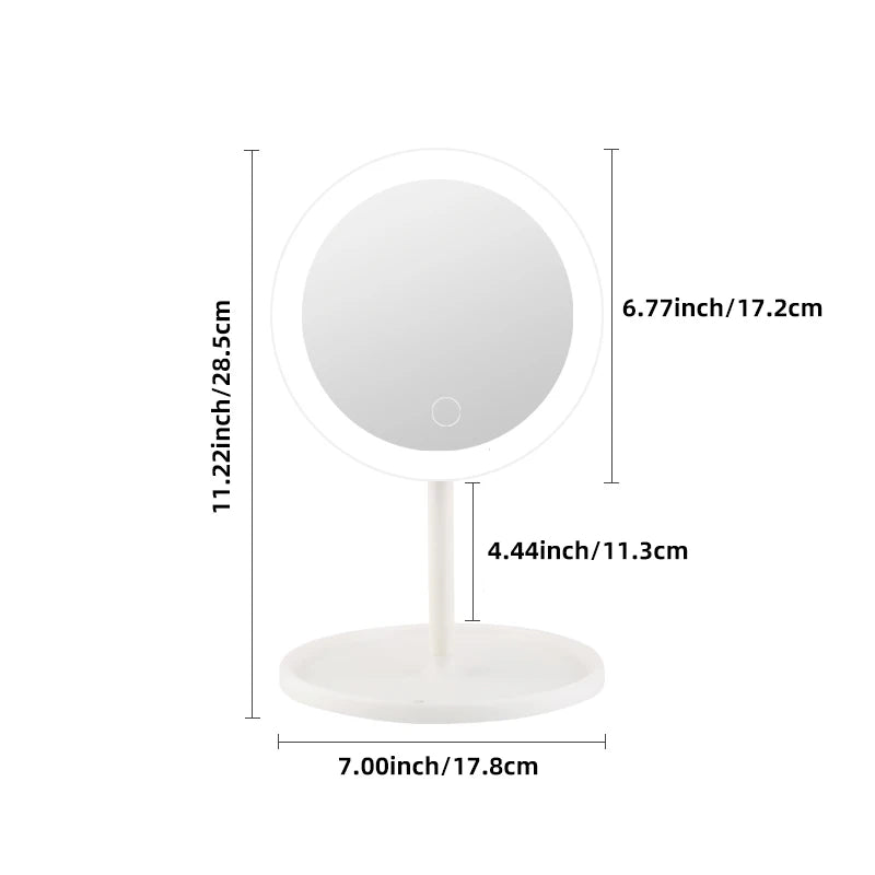 LumiGlow™ Dimmbarer LED Kosmetik-Ringlichtspiegel