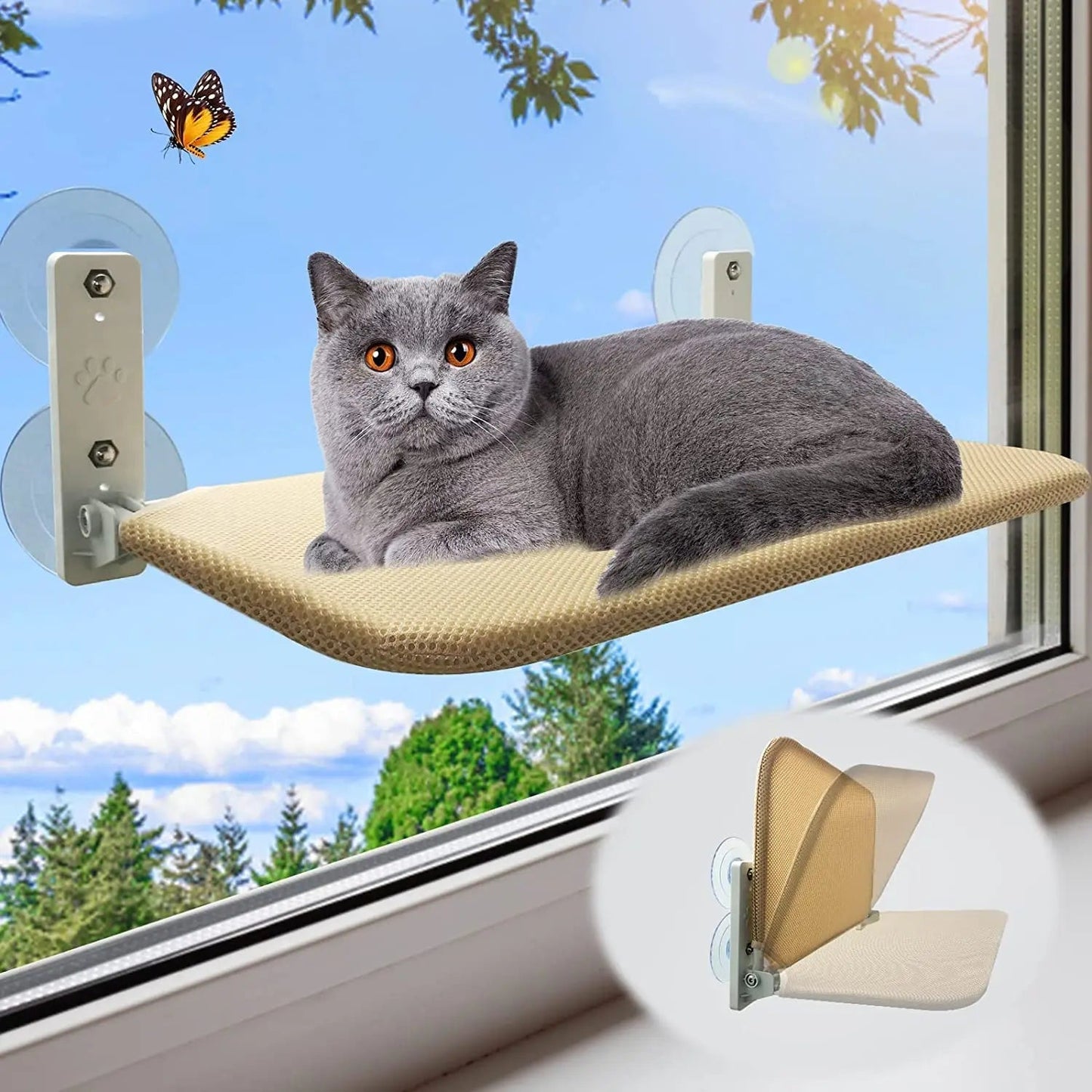 PurrNest™ Gemütliches Katzen-Fensterhängemattenbett