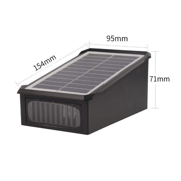 LumaGlow™ - Elegante Solar-Wandleuchte mit 4-seitigem Farbglühen