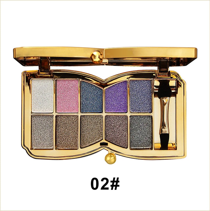 ShimmerGlam™ | 10 Farben Sparkle Shimmer Lidschatten-Palette