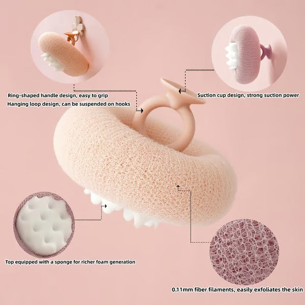 Weicher Sonnenblumen-Saug-Badeball für sanfte Reinigung