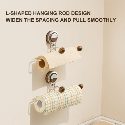 Eleganter, bohrfreier Küchenrollenhalter mit Saugnapf-Organizer