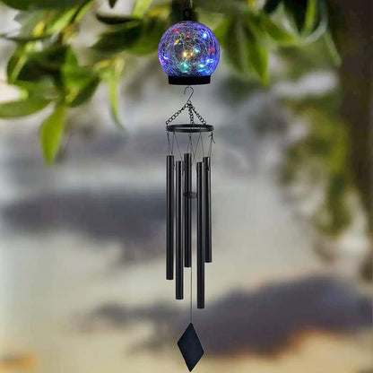 Windspiel ™ | Solar hängende Glaskugel | Windspiel LEDs 42 Zoll