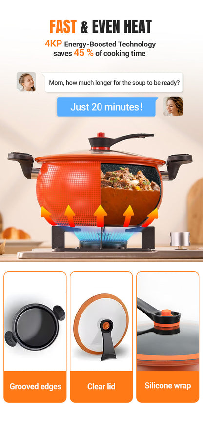 McRib™ Stone Mikro-Druckkochtopf - Kochgeschirr mit großer Kapazität