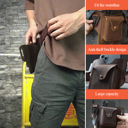 VersaBag™ | Multifunktionale Handy-Gürteltasche aus Leder