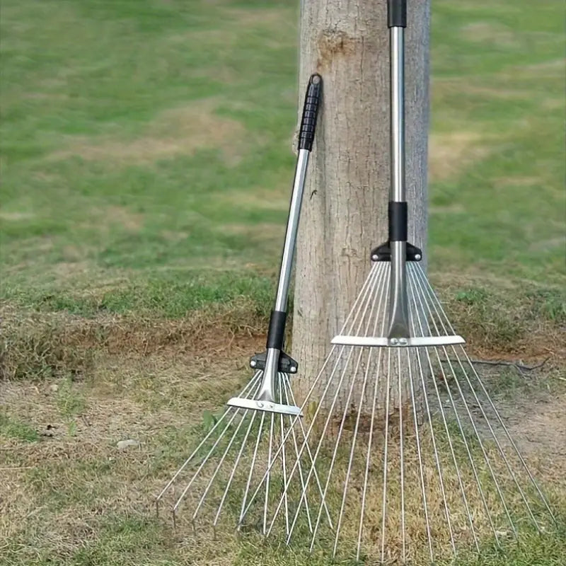 Vielseitiger leichter Gartenrechen für Hof- und Rasenpflege