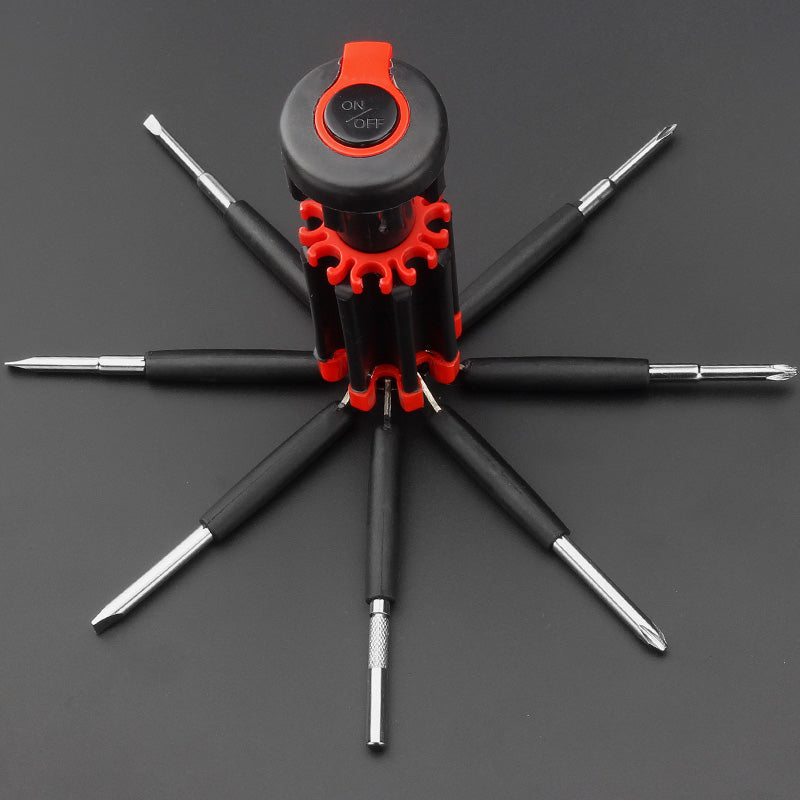 BrightScrew™ | 8-in-1-Schraubendreher mit LED-Taschenlampe