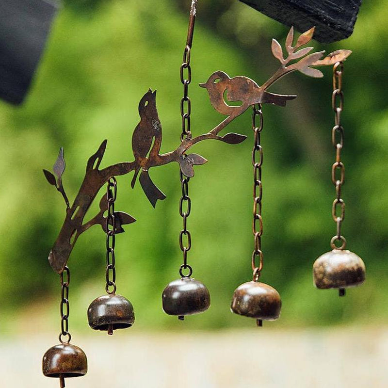Klangfeder Vogelwindgong als dekorative Klangspiel für Balkon und Garten