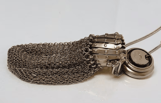 Vintage handgefertigte englische Münzbörse aus den 1920er Jahren