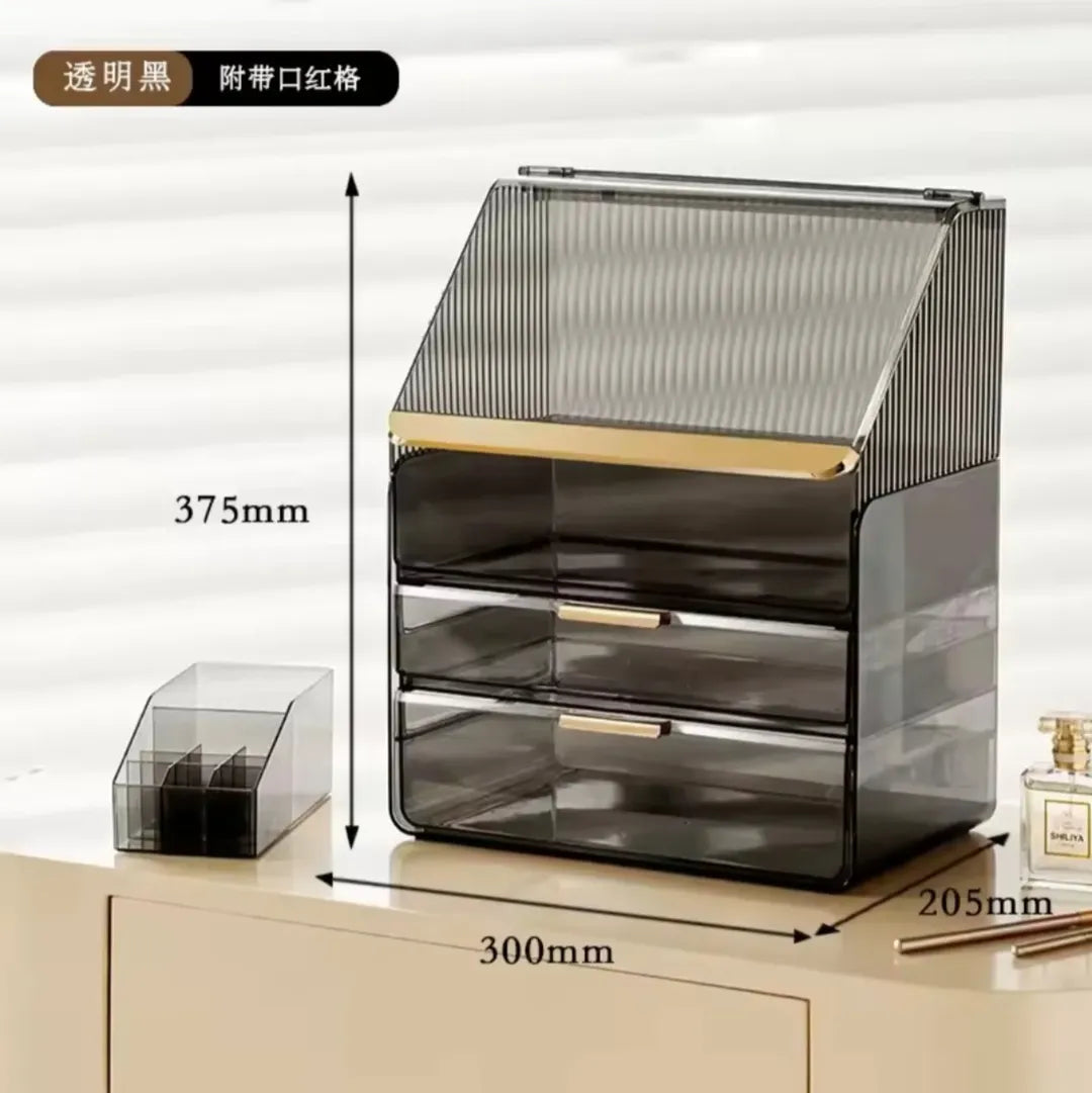 GlowEase™ - Vielseitige staubdichte Kosmetik-Organizer-Box