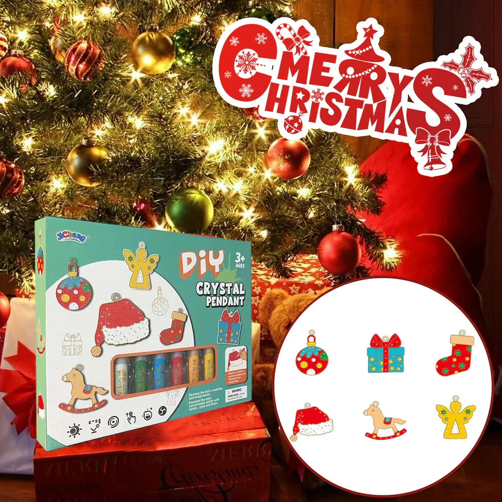 SparkleCraft™ - DIY Kristall-Anhänger Malset für kreative Schmuckherstellung