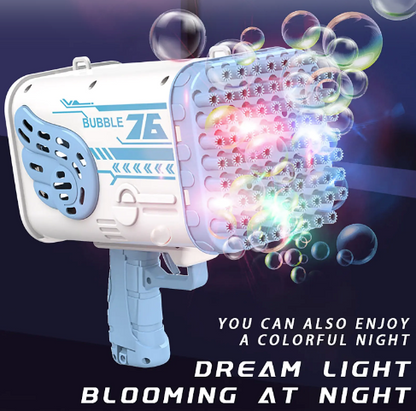 Außen-Bubble-Maschine mit bunter Licht-Raketenwerfer-Spielzeug