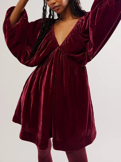 Velvet Vibe™ | Minikleid aus Samt