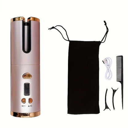 CurlFree™ Wiederaufladbarer tragbarer Lockenstab mit automatischer Abschaltsicherheit