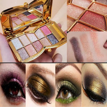 ShimmerGlam™ | 10 Farben Sparkle Shimmer Lidschatten-Palette