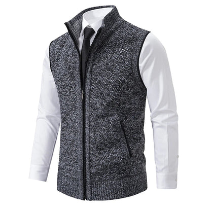 Fleecora™ – Gestrickte Armellose Fleeceweste