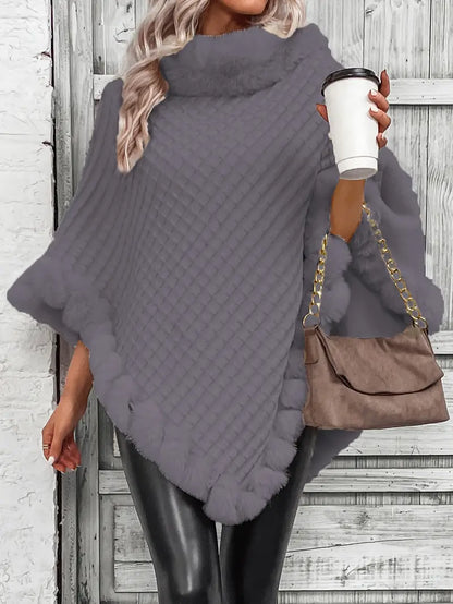 FurWarm™ - Luxuriöser Warmer Pullover mit Pelzbesatz