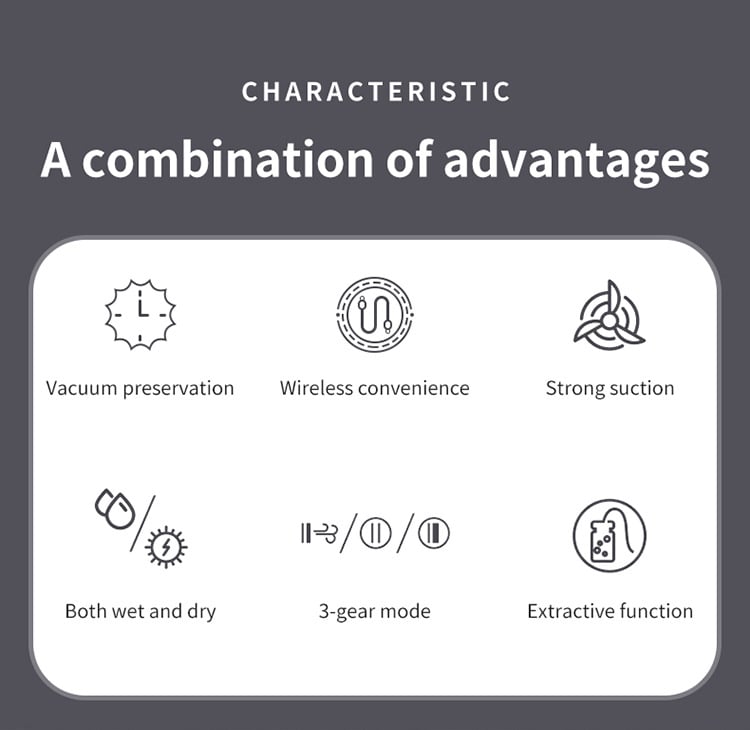 FreshSeal™ - Mini kabelloser Vakuumiergerät für Lebensmittel zur Frischeerhaltung