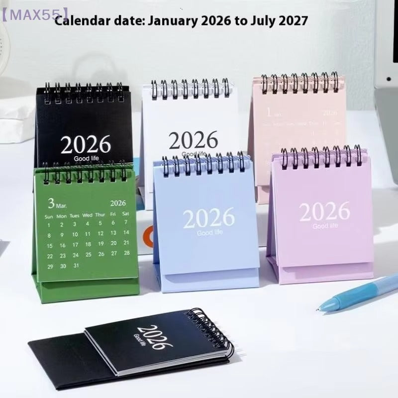 2026 Mini Tischkalender | Morandi Farbiger Stehkalender