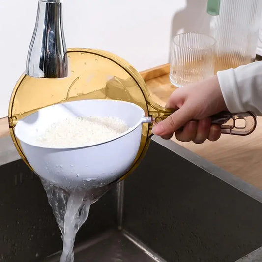 Multifunktionaler Gemüsespülkorb mit Griff und Ausguss