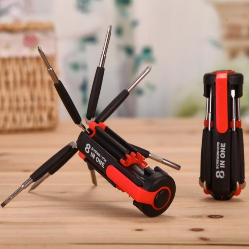 BrightScrew™ | 8-in-1-Schraubendreher mit LED-Taschenlampe