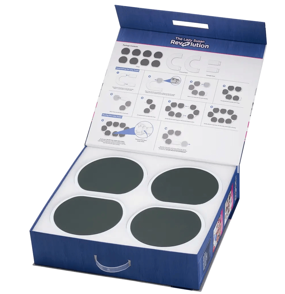 Drehbares Lazy Susan Serviertablett für müheloses Essen und Unterhalten