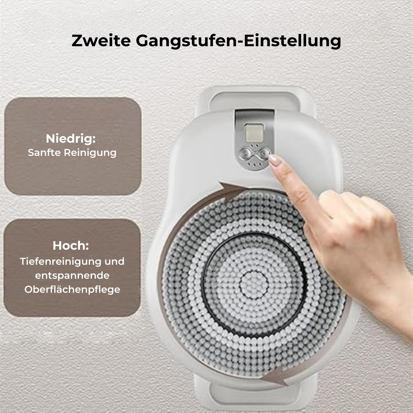 Elektrischer Rückenreiniger mit weichem Bürstenkopf für tiefe Reinigung