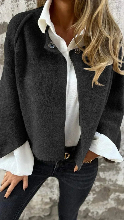 Jackify™ | Wollmantel mit Rundhalsausschnitt