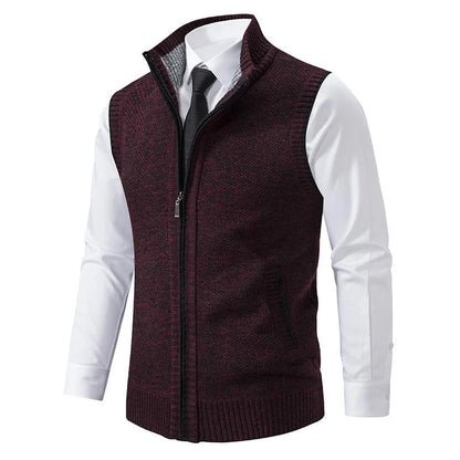 Fleecora™ – Gestrickte Armellose Fleeceweste