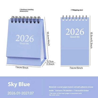 2026 Mini Tischkalender | Morandi Farbiger Stehkalender