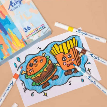 AcrylicMaster™ | 24-Farben-Acrylmarker-Set für lebendige Kunstwerke