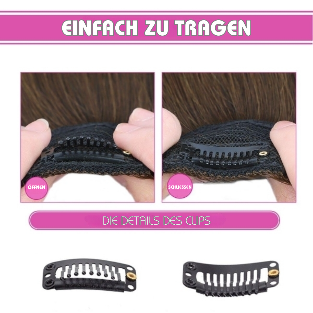 Natürliche Clip-In-Haarverlängerungen für voluminöse Locken