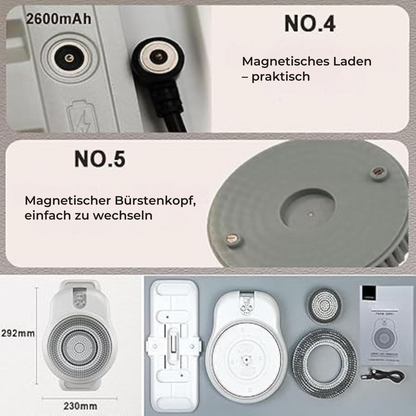 Elektrischer Rückenreiniger mit weichem Bürstenkopf für tiefe Reinigung