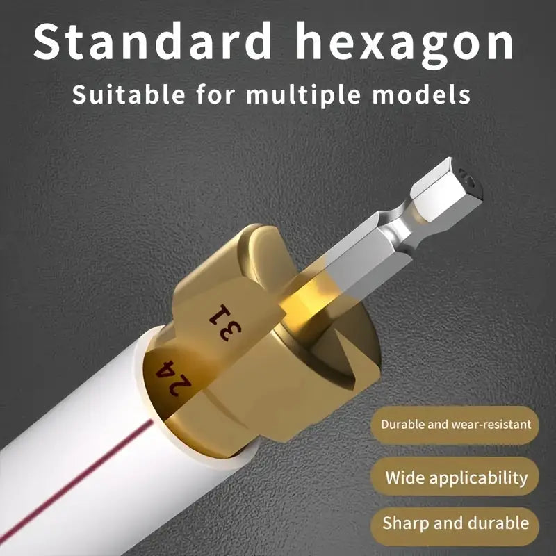 50% Korting | MaxHole™ - Rohranschluss-Entgrater Bohrer Set [3 Stahlstücke]