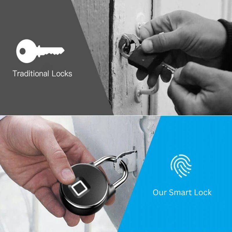 50 % RABATT | SecureEase™ - Intelligentes Bluetooth-Fingerabdruck-Schloss für schlüssellose Sicherheit