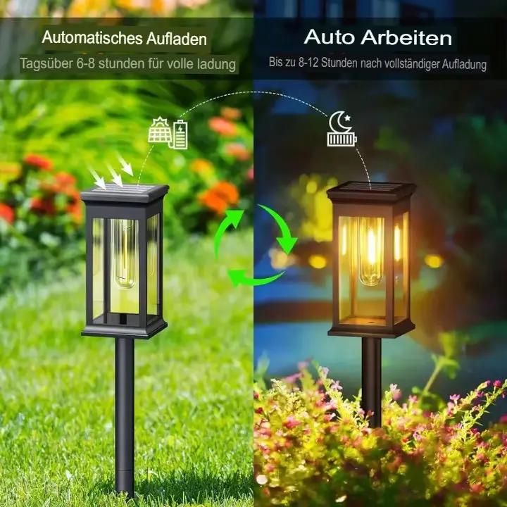 SolarGarden™ - Warmweiße Solar-Weg- und Gartendekoleuchten